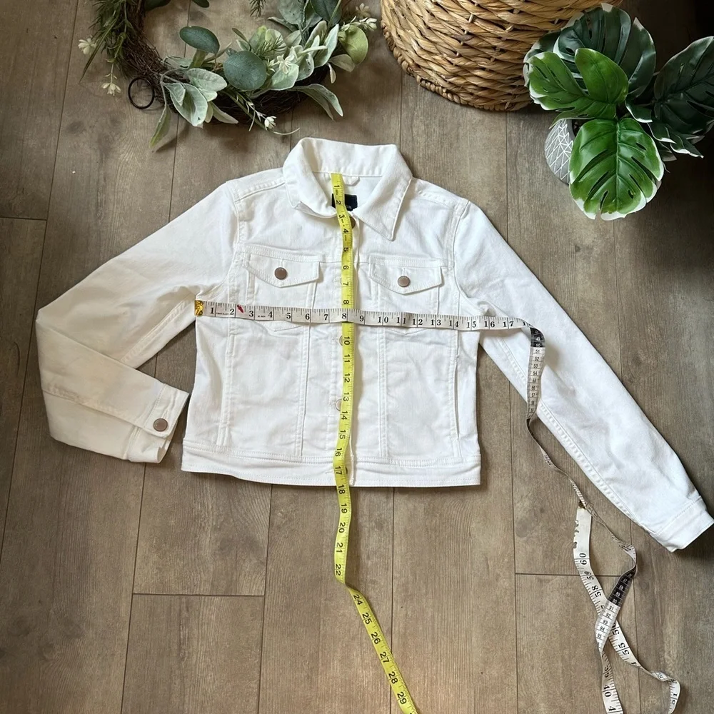 GAP Kids Girls White Denim Jacket Size Medium